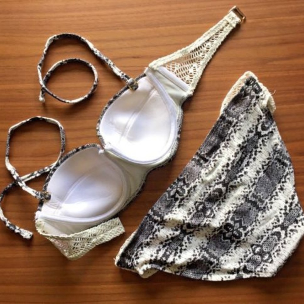 Candies Swim Bikini Set black/white SZ.S New w/tag - Picture 4 of 15